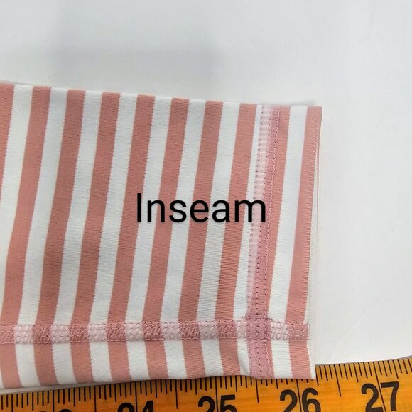 DYI BIONIC EDGE LEGGINGS ROSE/WHITE STRIPE SX XS 26" INSEAM - Picture 5 of 5